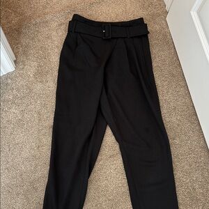 Wilfred Classic Black Belted Trousers